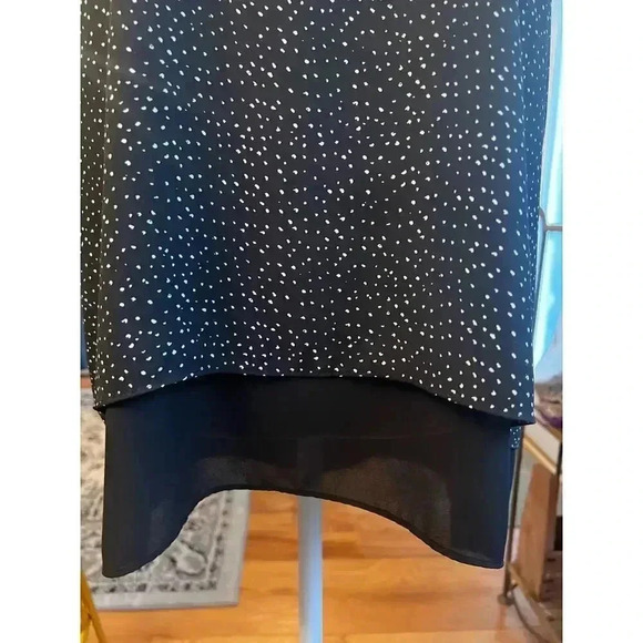 dalia sleeveless shirt polka dots lightweight layered size large - Picture 2 of 5